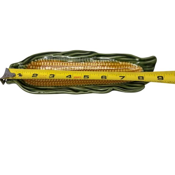 Vintage Corn-Shaped Ceramic Serving Dish Made In Portugal 8 1/2" - Picture 6 of 14